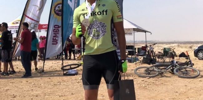 نائب قهرماني دوچرخه سوار كنگاني در مسابقات كوهستان الخور قطر