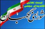 اسامی کلی تایید صلاحیت شدگان استان بوشهر